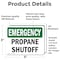 Signmission Propane Shutoff, 5 in W x Rectangle, Vinyl Decal OS-2PACK-EM-D-35-L-10413 - alternate 2
